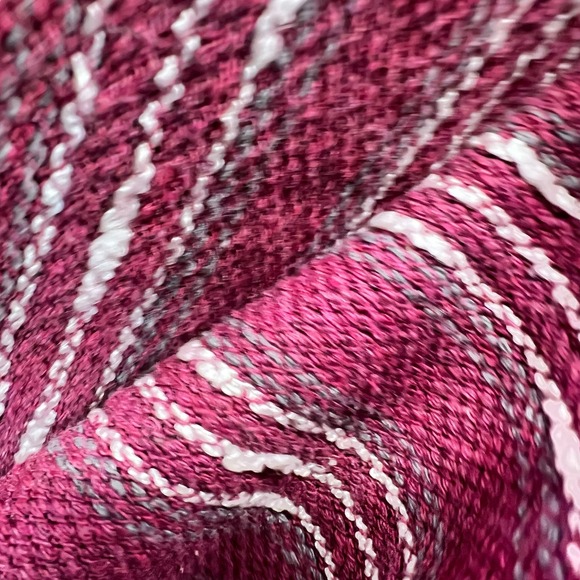 STORIA Cropped Top Size L Crop Long Sleeve Stripes Pullover Round Neck Raw Edge - Picture 10 of 10